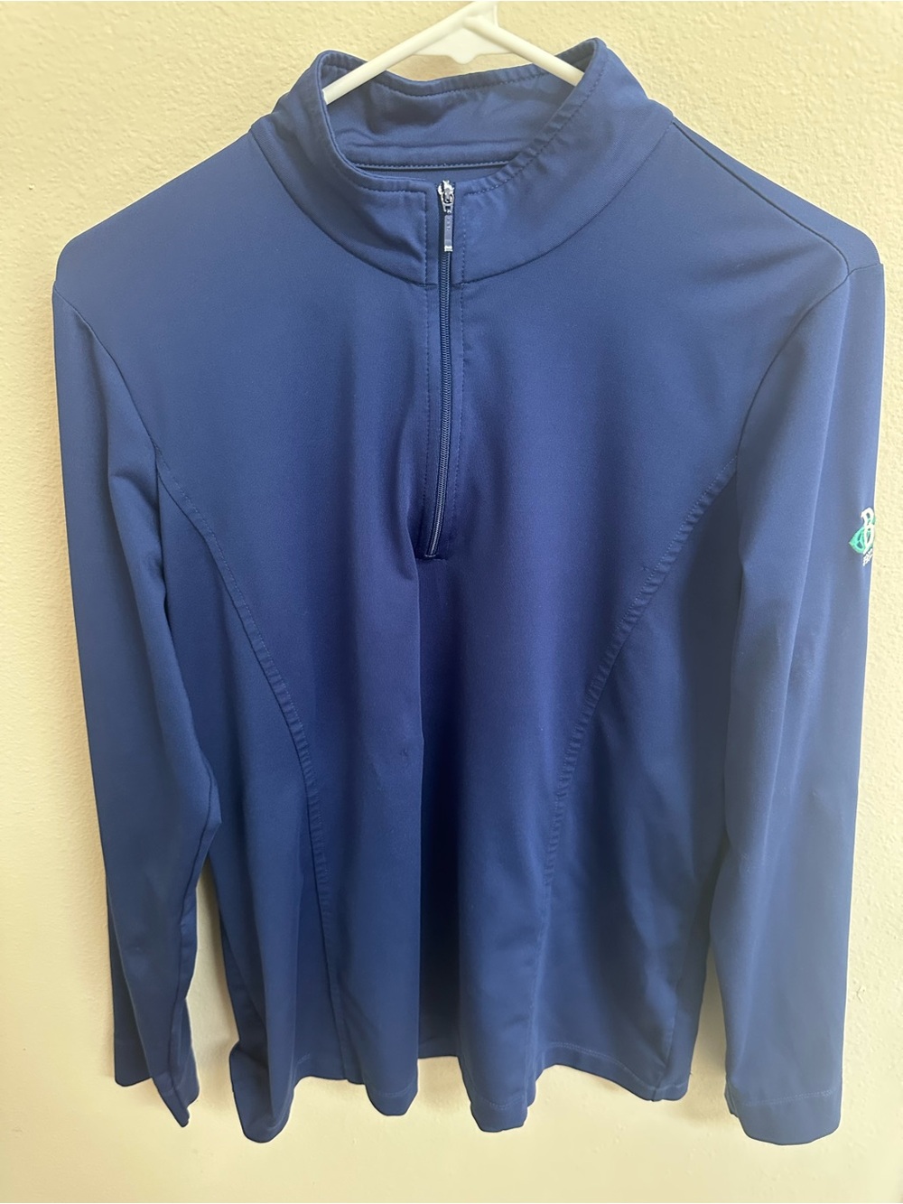 EP NY Women's Blue Quarter-Zip Golf Pullover Jacket Bellingham Country Club L